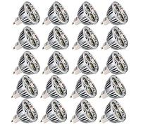 20 pièces ampoules led MR16 ampoule led GU5.3 12V 3W, culot GU 5.3, équivalent lampe halogène 20-25W, 240LM, 60 degrés, blanc froid 6000K, éclairage encastré