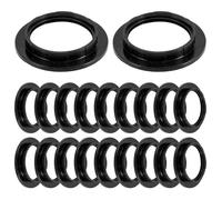 20 Pièces Anneau de Fixation Noir, Plastique pour Abat-jour E27 | Pièce de Rechange, Installation Simple, Forme Stable, pour Lustre et Abat-jour E27