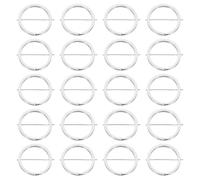 20 Pièces Anneaux de Clés Brisées, Plats et Ronds | Fixation Facile, Anneau Ouvert Vis, pour Breloques et Pendentifs, Création de Présents