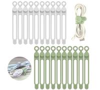 20 Pièces Attache Cable Silicone, Sangles Attache-Câbles Scratch en Silicone Réutilisables, Cable Tie Réutilisable, pour Écouteurs, Chargeur de Téléphone, Câble Audio