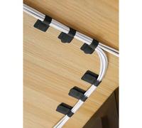 20 pièces Attaches de câble en nylon durable et auto-adhésives - Attaches blanches, organisation pratique des cordons d'alimentation, bande adhésive multifonction flexible pour la maison et le bureau,