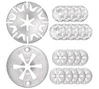 20 Pièces Attaches de Protection Thermique,Rondelles de Serrage,Clips de Protection Thermique Pour Voiture,Joints de Serrage en Métal Voiture,Rondelle Serrée à Vis Métallique,30mm,Argent
