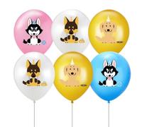 20 Pièces Ballon en Latex Chien Imprimé 12 Pouces | Décoration de Bar et Maison, Couleur Vive, Facile à Gonfler, Photo Props, Style Animal Unique
