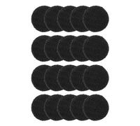 20 Pièces Bandes Adhésives à Crochets et Boucles Rondes Noires