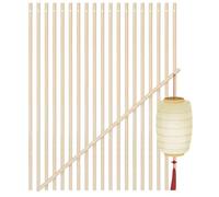 20 Pièces Bâton de Lanterne en Bois, Poignée Légère et Lisse | Fourniture Simple pour Lanternes Led, Bords Arrondis sans Bavure, Usage Intérieur et Parade, Lot