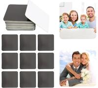 20 Pièces Blancs D'aimant de Sublimation,6.5X6.5CM | Personnalisé Sublimation Réfrigérateur, Autocollants Magnétiques pour Tableau Blanc, Porte, Mur, Réfrigérateur