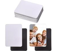 20 Pièces Blancs D'aimant de Sublimation, 9.5X5.5CM | Personnalisé Sublimation Réfrigérateur, Autocollants Magnétiques pour Tableau Blanc, Porte, Mur, Réfrigérateur