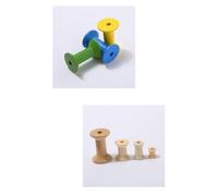 20 Pièces Bobines de Fil en Bois Colorées, Forme Sablier