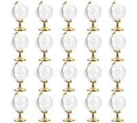 20 Pièces Boîte à Bonbons en Plastique Globe, Réutilisable | Contenant Créatif et Délicat, pour Petites Douceurs et Objets, Couleur Or, Usage Quotidien et Anniversaire