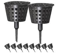 20 Pièces Boîte à Engrais en Pp, Taille L avec Couvercle Noir | Facile à Utiliser, Protège L’engrais des Perturbations, pour Orchidées et Fleurs, Format Pratique