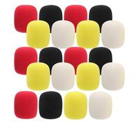 20 Pièces Bonnette Anti-vent en Mousse, Haute Densité | Polyuréthane à Structure Multi-poreuse, Couleur Vive, pour Streamers et Créateurs, Conférences et Enregistrements