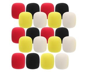 20 Pièces Bonnette Anti-vent en Mousse, Haute Densité | Polyuréthane à Structure Multi-poreuse, Couleur Vive, pour Streamers et Créateurs, Conférences et Enregistrements