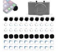 20 Pièces Bonnette Anti-Vent Microphone, Mousse Micro en Fourrure Anti Pop, Pare-Brise de Microphone de Caméra, Bonnette Micro Anti Vent, pour Micro caméra Compatible avec GoPro Hero 8-13