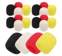 20 Pièces Bonnette pour Microphone en Mousse Anti Vent à Main | Réduit les Bruits de Souffle, Préserve la Netteté Sonore, Accessoire Léger, Coloris Assortis