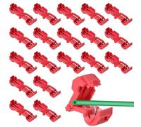 20 pièces Bornes de raccordement pour câble périphérique de tondeuse robot Station de charge, Connecteur de dérivation en T, Clip pour câble Compatible Gardena, Husqvarna, Bosch, Worx etc