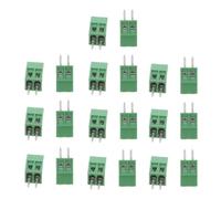 20 Pièces Bornier à Vis Pcb 2,54mm, Connecteur Électrique Modulaire Vert | Montage sur Circuit Imprimé, Plastique, pour Armoire de Commande Plc et Alimentation