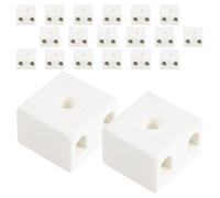 20 pièces Bornier Céramique Haute Température 2 Positions, 5 Trous, | Connexions Rapides pour Maintenance, Résistance Thermique et Surtensions, Usage en Panneaux de Commande