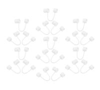 20 Pièces Bouchon Anti Poussière pour Paille en Silicone Blanc | Embouts pour Gobelet, Protection Simple, Nettoyage Facile, Usage Extérieur et Café, Lot Discret