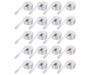 20 Pièces Bouchon Bec Verseur 38mm en Acier Inoxydable Cordon Pratique | Doublure D’étanchéité Intégrée, Filetage Vissable, Finition Argentée, pour Gourdes Réutilisables, École, Cyclisme et Bureau
