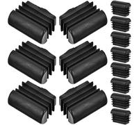20 Pièces Bouchon de Tube Noir en PP, Protection | Inserts D’extrémité, Glisse Lisse, Pose par Pression, pour Tubes Métalliques, Racks Vélo, Sols Durs