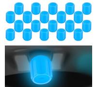 20 Pièces Bouchon Valve Pneu Voiture Lumineux,Capuchons Fluorescents Universels en Forme de Crâne Anti-Poussière pour Tige de Valve,Accessoire Décoratif Lumineux pour Voiture,Camion,SUV,Vélo et Moto