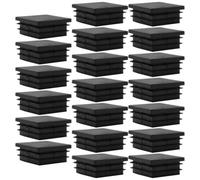 20 Pièces Bouchons de Protection pour Tubes Carrés 4x4 CM | Finition Propre, Anti-poussière, Stabilité Renforcée, pour Mobilier Patio, Pieds de Canapé et Sols Durs