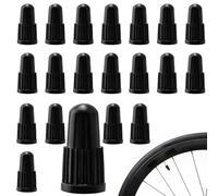 20 Pièces Bouchons de Valve de vélo français,Capuchons de Valve sans Chambre à air,Noir Plastique Bouchons de Valve,pour Vélos de Course, Vélos de Randonnée et Vélos Pliants