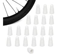 20 Pièces Bouchons de Valve Presta pour Vélo Blancs, Capuchons de Valve Française et Sclaverand, Bouchons Antipoussière en Plastique pour Tubeless, Type Dunlop, VTT, Route, Vélo Électrique (Blanc)