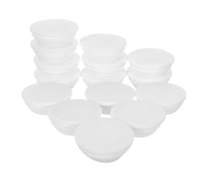 20 Pièces Bouchons en Silicone Ronds à Clipser pour Trous, Blancs | Finition Affleurante, Surface Lisse sans Bavure, Résistance à Chaleur, pour Maintenance Cuisine