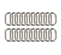 20 Pièces Boucle à Ressort Ovale 23mm Alliage Mousqueton Clip pour Sacs Sacs à Main Porte-clés Sangle Ovale Mousqueton Clip Snap Boucles à Ressort Ovales (Gris)
