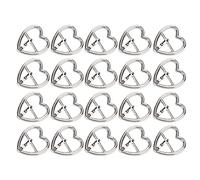 20 pièces boucles à rouleaux en métal boucle en forme de coeur boucle de ceinture boucle de ceinture à une broche boucles de sangle pour ceintures matériel sacs anneau main bricolage accessoires