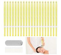 20 Pièces Bougie Oreille de Bougie en Cire D'abeille,Naturelle Bougies d’Oreilles, Bougies Auriculaires en Cire d’Abeille, avec 10 Disques de Protection de 20 Pièces Cotons Tiges