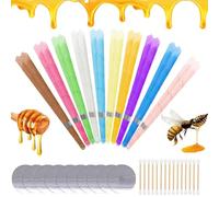 20 Pièces Bougies D’Oreilles, kit d'élimination du cérumen, Bougies Auriculaires en Cire d’Abeille 100% Naturelle, Disques De Protection,Bougie Oreilles Nettoyante Pour Détendez-Vous (10 Parfums)