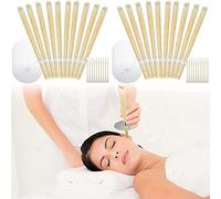 20 Pièces Bougies D’Oreilles, kit d'élimination du cérumen, Bougies Auriculaires en Cire d’Abeille 100% Naturelle, Disques De Protection,Bougie Oreilles Nettoyante Pour Détendez-Vous