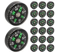 20 Pièces Boussole Compacte Plastique Mini Noire | Structure en ABS Acrylique Remplie D’huile, sans Pile, Usage Extérieur Scolaire et Aventures Familiales