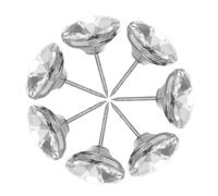 20 Pièces Bouton en Cristal 1 Pouce Rond Argenté | Métal et Strass Cristallin, Bords sans Arêtes, Reflets Lumineux, pour Couture et Loisirs Créatifs