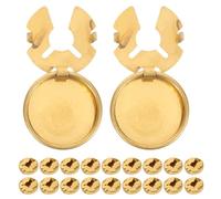 20 Pièces Boutons de Chemise en Cuivre Doré, Ronds, Style Vintage | Cache-goujons à Clipser, Finition Lumineuse, Fixation Sûre, pour Tissus Épais, Mariage et Tenue Formelle