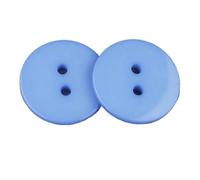 20 pièces boutons en résine à deux yeux pour loisirs créatifs, Bleu, 10mm