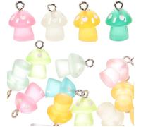 20 Pièces Breloque Champignon en Résine, Charm Mignon | Compact et Léger, Non Déformable, Anti Rouille, pour Colliers de Noël, Bracelets, Boucles D’oreilles Couleur Aléatoire