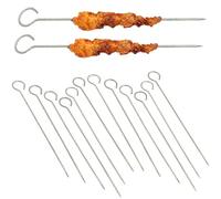 20 Pièces brochette barbecue, brochettes en acier inoxydable de 20 cm, Brochettes en Acier Inoxydable BBQ, pour barbecue, guimauves, chocolat, snacks de feu de camp
