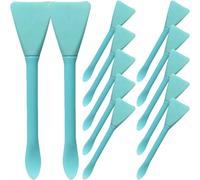 20 Pièces Brosse à Masque Facial Double Embout en Silicone Bleu | Applicateur Lavable et Réutilisable, Usage Travail et Voyage, Réduit le Gaspillage, Facile à Nettoyer
