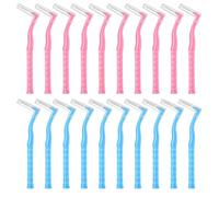 20 Pièces Brossettes Interdentaire Angle Brosse Interdentaire Outil de Nettoyage de Dents 2 Tailles Brossette Dentaire pour Inter Dentaire Hygiène Interdentaire (Rosa e blu)