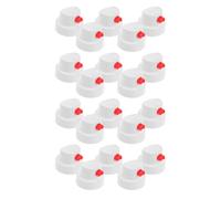 20 Pièces Buse Bombe Peinture Blanche en PE pour Aérosols, 4 MM | Bouchons de Rechange pour Aérosols, Usage Graffiti et Bricolage, Valve Mâle Standard, Filetage Interne