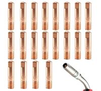 20 Pièces Buse de Soudage MIG 0.8mm Embout Contact M6 en Cuivre Buses Conductrices Conseil Contact Tube Consommables pour Torche de Soudage MIG/MAG Torche Accessoires pour Poste à Souder