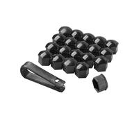 20 Pièces Cache Ecrou pour VW Golf 8 MK8 GTI GTD R ClubSport CS, Cache Boulon de Pneu Hexagonaux Bouchons D'écrou de Roue Protecteurs de Vis,A/17mm-B/Black