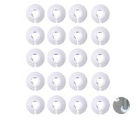 20 Pièces Cache Tuyau Radiateur en Plastique, Blanc Cache Tuyau Plomberie, Rosace Radiateur, Couvertures de Décoration de Tuyaux, Cache Radiateur pour Tuyaux de 15mm de Diamètre