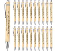 20 Pièces Cadeau D'adieu Stylo À Bille Arbeit Ist Wie Ein Banküberfall Stylo À Bille Avec Gravure Rétractable En Bois Stylos Avec Dicton Pour Retraités Collègues Adieu