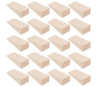 20 pièces Cale de Porte en Bois 10x3x3cm, Butée Coin triangulaire | Bois Dur, Bords Doux, Finition Rustique, pour Bureau, Couloir, Portes d'Entrée