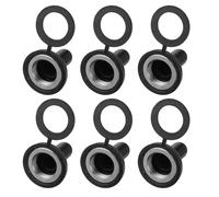20 Pièces Capuchon à Bascule Noir 12mm en Plastique Étanche | Protection Poussière, Montage sans Outil, Remplacement Pratique, Adaptée aux Tableaux Industriels et Environnements Marins