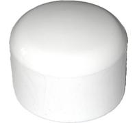 20 pièces - Capuchon pour tube rond D=34 mm - L=26 mm BLANC PVC